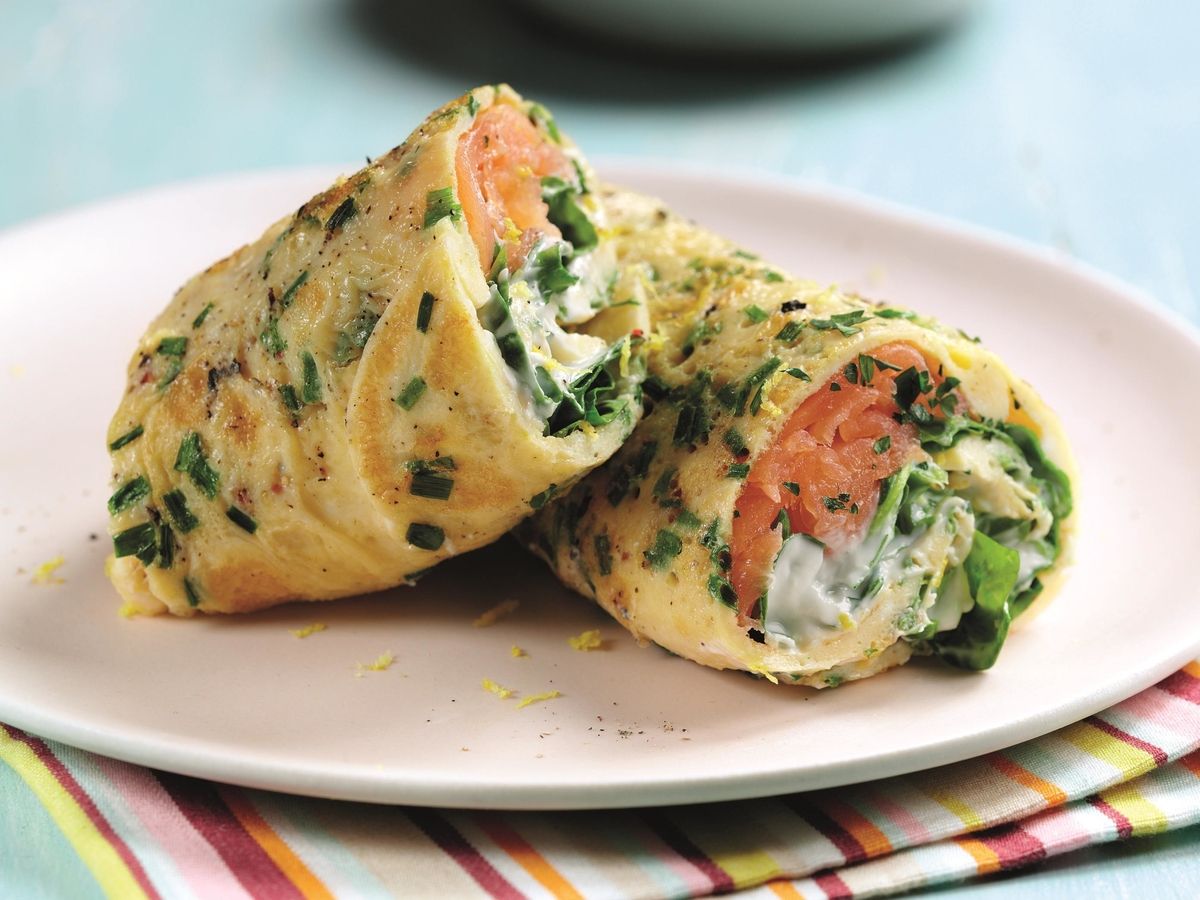 High Protein Salmon and Egg Wrap Recipe