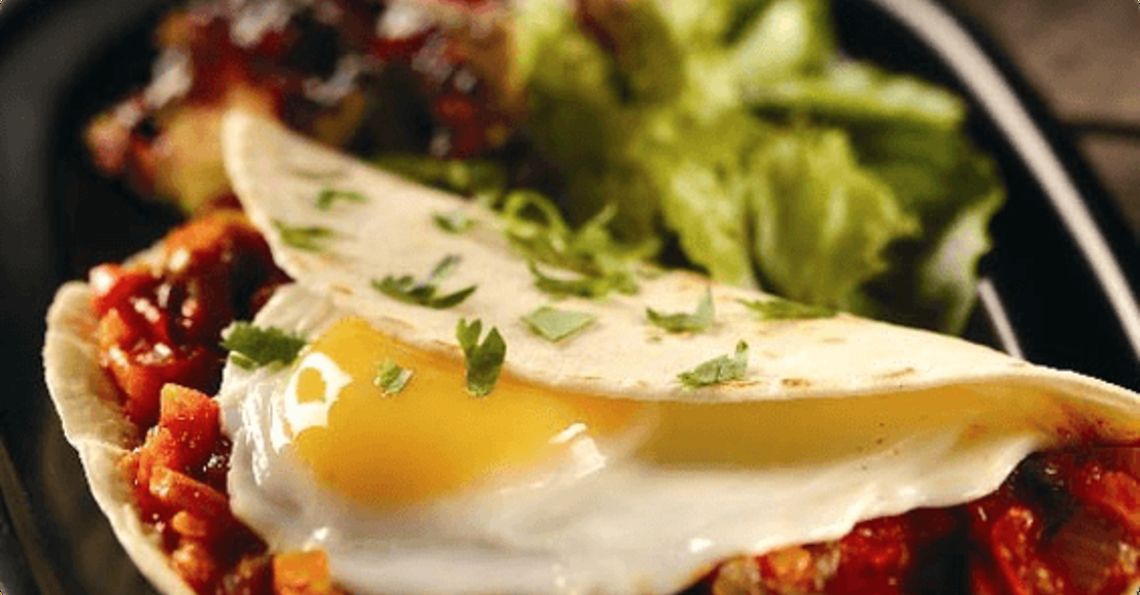 Mexican style fried eggs