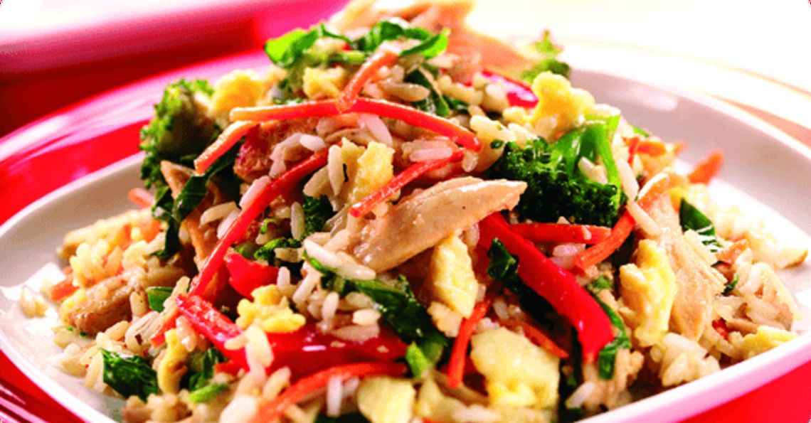 egg fried rice with chicken recipe