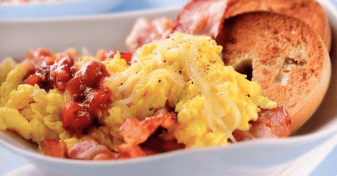 Scrambled sizzling salsa style eggs