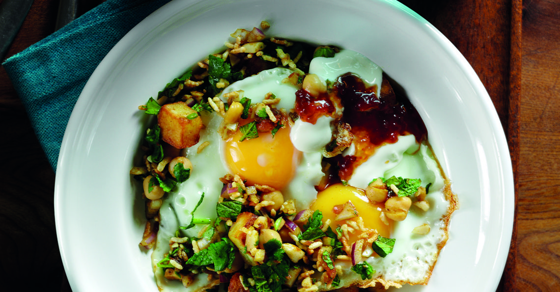 Chaat masala fried eggs