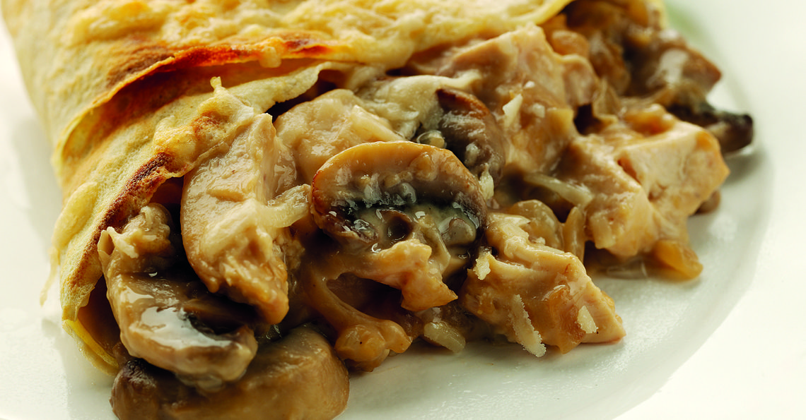 Chicken And Mushroom CrÃªpes | Egg Recipes