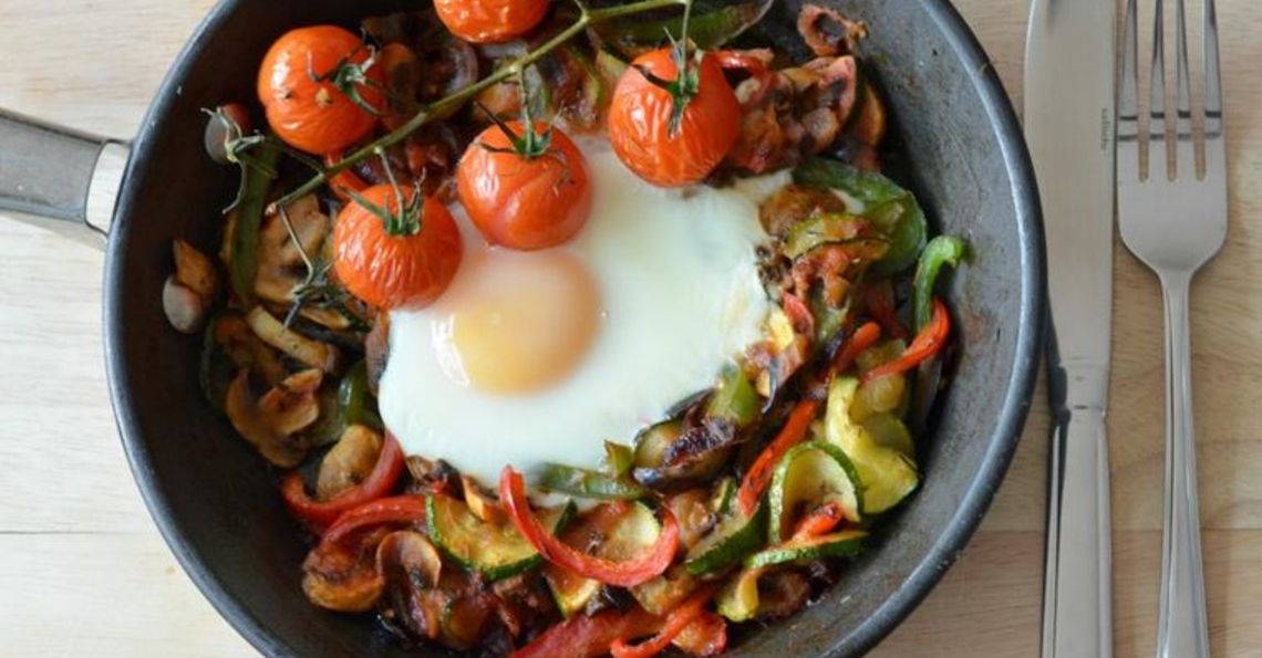 One pan egg ratatouille 