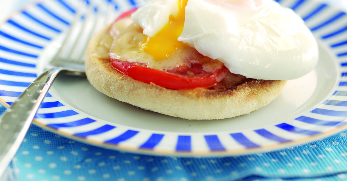 Poached eggs in store muffin tin