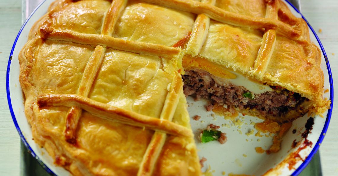 Sausage and egg pie