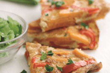 Sweet potato and pepper Spanish omelette