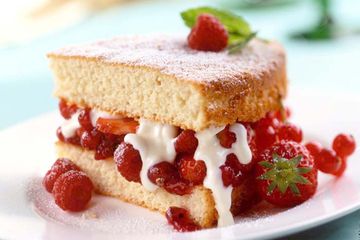 Fresh fruit gateau