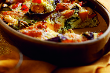 Sweet potato and pepper bake
