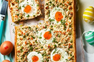 Salmon and egg pie